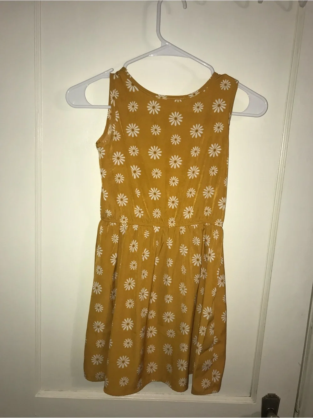 Women's Mustard Daisy Midi Dress with Cream Open Cardigan
